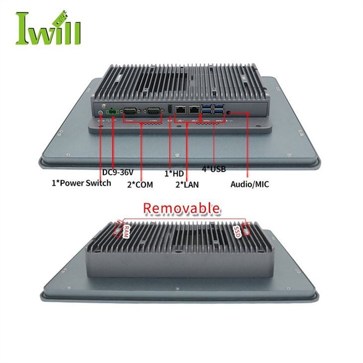 15 Inch Fanless Resistance Touch Panel PC