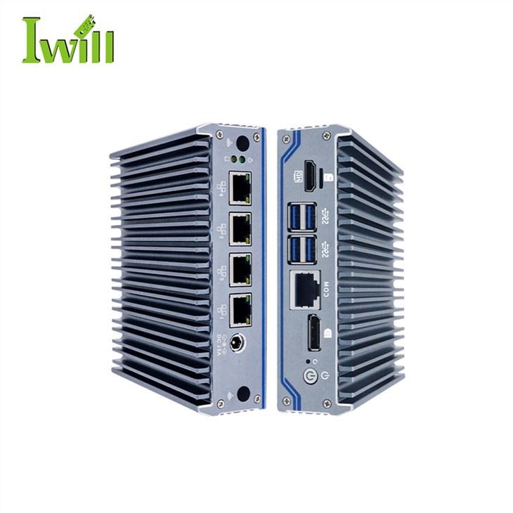 J4125 Mini PC 4 Lan ventilátor nélküli számítógép